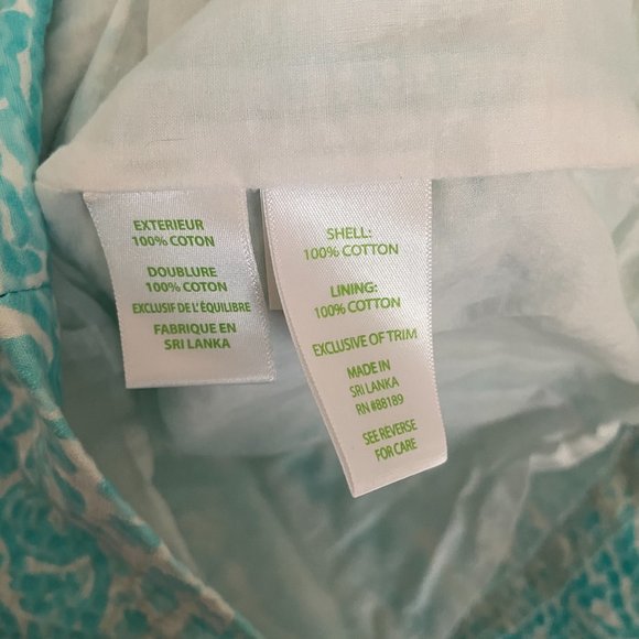 Lilly Pulitzer Macfarlane Shift Dress "Sea Cups" print in Teal - Picture 8 of 9